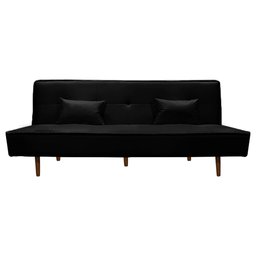 Sofá Cama Silver Reclinável Corano Preto - Star Confort - 1