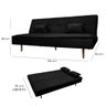 Sofá Cama Silver Reclinável Corano Preto - Star Confort - 5
