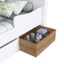 Ver mais imagens de Cama Solteiro Infantil com 2 Baus e Gavetão Branco Mel