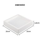 Ver imagem 3 de Plafon Led Sobrepor Quadrado Recuado Kais 18w 3000k 1400lm Branco Abs-nordecor
