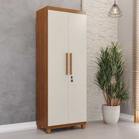 Armário Multiuso Master 2 Portas 4 Prateleiras MDP 62cm Cinamomo Tudo de Móveis