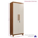 Ver imagem 7 de Armário Multiuso Master 2 Portas 4 Prateleiras MDP 62cm Cinamomo Tudo de Móveis