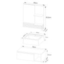 Ver imagem 4 de Kit Gabinete para Banheiro com Cuba e Espelheira Ripada Amêndoa