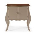 Ver imagem 3 de Cômoda de Madeira com 2 Portas Bombê - Amêndoa com Tampo Imbuia Glazer