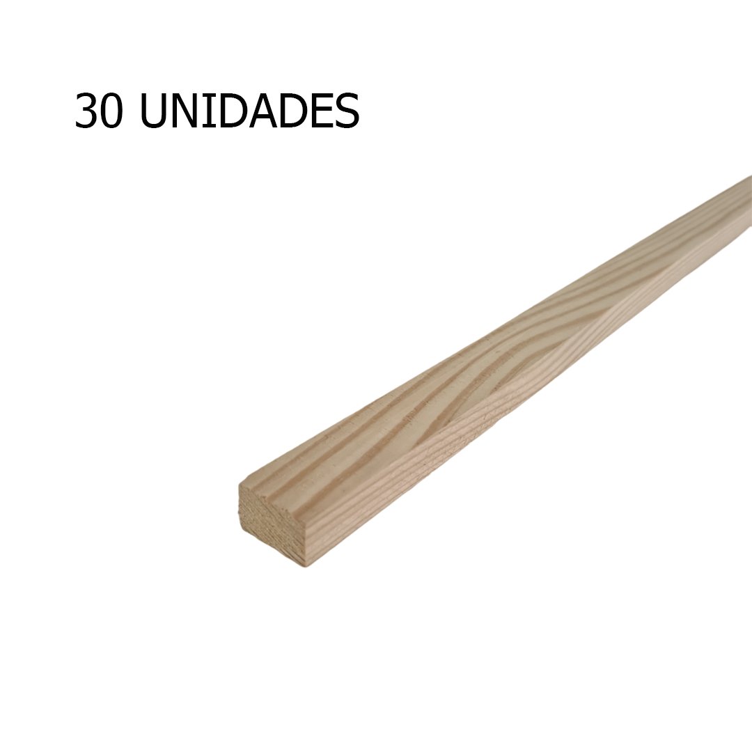 30 Ripas/sarrafos de 2x3x120 Cm Madeira de Pinus - 2