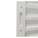 Ver imagem 4 de Porta Balcão 3 Folhas (1 Fixa) Alumínio Brilhante com Trinco Vidro Liso - Linha Resistence - 210cm -