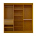 Ver imagem 5 de Guarda-Roupa Solteiro Sevilha 6 Portas 2 Gavetas 100% MDF Naturale/Off White - Panorama Móveis