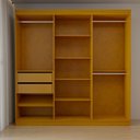 Ver imagem 6 de Guarda-Roupa Solteiro Sevilha 6 Portas 2 Gavetas 100% MDF Naturale/Off White - Panorama Móveis