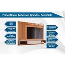 Ver imagem 3 de Rack Bancada com Painel para Tv até 65 Polegadas Bahamas Ripado 215x157cm Cinamomo-off White - Perm