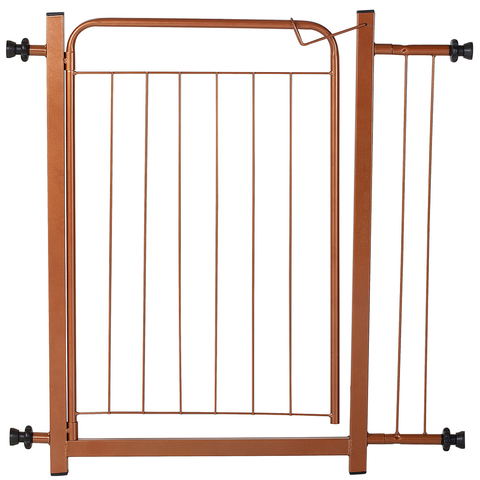 Portão Pet Cães Bebês Largo 69 a 84cm Extensor 10cm - Bronze