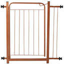 Ver imagem 1 de Portão Pet Cães Bebês Largo 69 a 84cm Extensor 10cm - Bronze