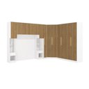 Ver imagem 2 de Quarto Modular Kappesberg Adapt Branco/nogueira 8 Peças 357cm X 263cm