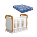 Ver imagem 2 de Berço Americano 2 em 1 Danny Com Colchão Vira Sofazinho Infantil Branco/Savana Fosco Quarto de Bebê - Reller