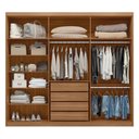 Ver imagem 3 de Guarda Roupa Dalila Quarto com 3 Portas e 4 Gavetas Espelho Amendola/off White