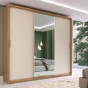 Ver imagem 5 de Guarda Roupa Dalila Quarto com 3 Portas e 4 Gavetas Espelho Amendola/off White