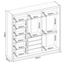 Ver imagem 4 de Guarda Roupa Dalila Quarto com 3 Portas e 4 Gavetas Espelho Amendola/off White