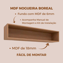 Ver mais imagens de Nicho Decorativo Marrom 50cm Infantil Sala Quarto Prateleira