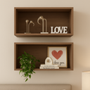 Ver imagem 6 de Nicho Decorativo Marrom 50cm Infantil Sala Quarto Prateleira