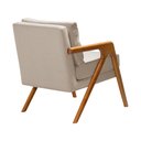 Ver imagem 3 de Poltrona Mona Luxo Onix Madeira Maciça Tecido Veludo Bege Web Holz