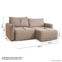 Ver imagem 3 de Sofá Retrátil 2 Lugares Linho Creme Mellow 190cm CabeCasa MadeiraOriginals