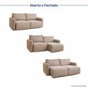 Ver imagem 5 de Sofá Retrátil 2 Lugares Linho Creme Mellow 190cm CabeCasa MadeiraOriginals