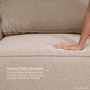 Ver imagem 7 de Sofá Retrátil 2 Lugares Linho Creme Mellow 190cm CabeCasa MadeiraOriginals