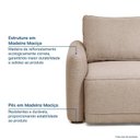 Ver mais imagens de Sofá Retrátil 2 Lugares Linho Creme Mellow 190cm CabeCasa MadeiraOriginals