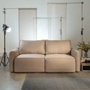 Ver imagem 1 de Sofá Retrátil 2 Lugares Linho Creme Mellow 190cm CabeCasa MadeiraOriginals