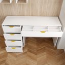 Ver imagem 6 de Mesa Escrivaninha Life 5 Gavetas Branco - Panorama Móveis