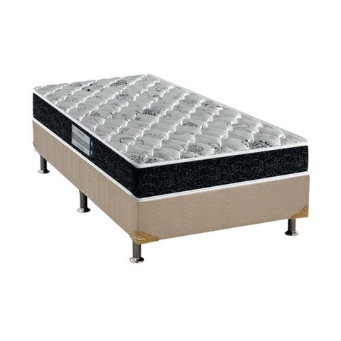 Cama Box Solteiro: Colchão Espuma Probel D45 Firmepedic Advanced Tech2000 + Base CRC Suede Clean(88x