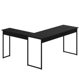 Escrivaninha no formado L Smart, Estilo Industrial | Preto Onix - Preto - 4 Escrivaninha no formado L Smart, Estilo Industrial | Preto Onix - Preto - 4