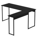 Ver imagem 1 de Escrivaninha no formado L Smart, Estilo Industrial | Preto Onix - Preto