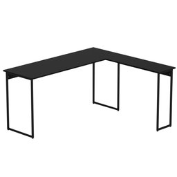 Escrivaninha no formado L Smart, Estilo Industrial | Preto Onix - Preto - 3 Escrivaninha no formado L Smart, Estilo Industrial | Preto Onix - Preto - 3