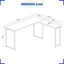 Ver imagem 7 de Escrivaninha no formado L Smart, Estilo Industrial | Preto Onix - Preto