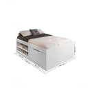 Ver imagem 3 de Cama Box Sapateira Vanessa Casal 1,38 Branco - Framar Móveis