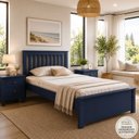Ver imagem 1 de Cama Solteirão Madeira Maciça - Ecoconfort Azul Escuro