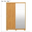 Ver imagem 7 de Guarda Roupa Casal Riva 2 Portas Deslizantes Flex Cinamon Touch com Espelho e Pés - Demóbile