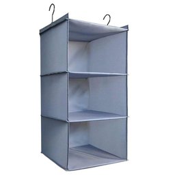 Cabideiro Organizador Dobravel com 3 Prateleiras Sapateira Vertical para Armario e Closet - 1