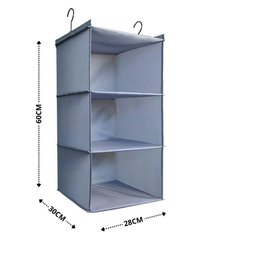 Cabideiro Organizador Dobravel com 3 Prateleiras Sapateira Vertical para Armario e Closet - 8
