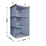 Cabideiro Organizador Dobravel com 3 Prateleiras Sapateira Vertical para Armario e Closet - 8