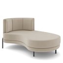 Ver imagem 1 de Sofá Chaise Longue Sala de Estar Living Lucca Direito D02 Veludo Bege C-309 - Lyam Decor