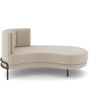 Ver imagem 6 de Sofá Chaise Longue Sala de Estar Living Lucca Direito D02 Veludo Bege C-309 - Lyam Decor