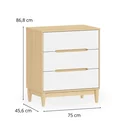 Ver imagem 5 de Cômoda Infantil 3 Gavetas - Tomi Branco com Carvalho Quater