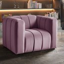 Ver imagem 1 de Poltrona Decorativa Mona Retrô Moderna Sala de Estar Roxo