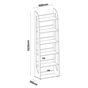 Ver imagem 4 de Estante Floripa para Livros e Objetos Branco 5 Prateleiras e 1 Nicho- Artely 004363