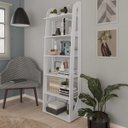 Ver imagem 1 de Estante Floripa para Livros e Objetos Branco 5 Prateleiras e 1 Nicho- Artely 004363