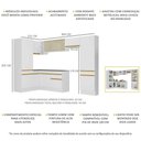 Ver imagem 4 de Armário Cozinha Completa Canto Veneza Mp2090 Multimóveis Branco + Brinde Jogo de Panelas Tramontina