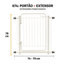 Ver imagem 1 de Grade de Porta Portão Retrátil Pet Cães Criança 79 a 84 Cm: