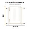 Grade de Porta Portão Retrátil Pet Cães Criança 79 a 84 Cm: - 1