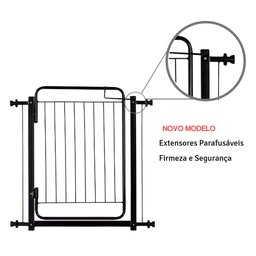 Grade de Porta Portão Retrátil Pet Cães Criança 79 a 84 Cm: - 7